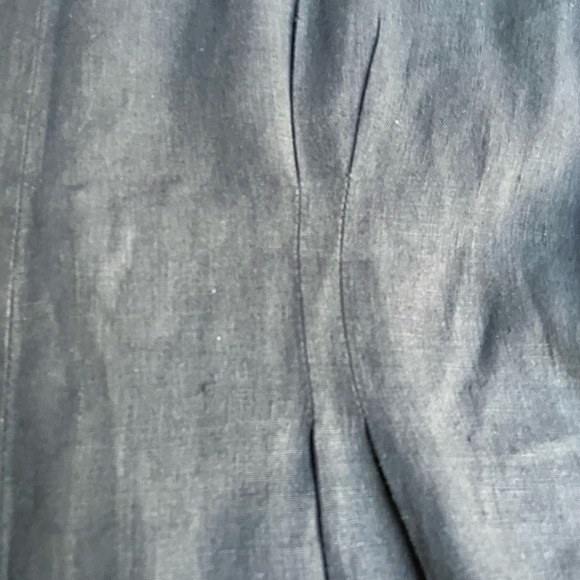 SOLD! Russ Berens 100% Linen Maxi Dress Shell Buttons Down Front Square Neck - Picture 6 of 13